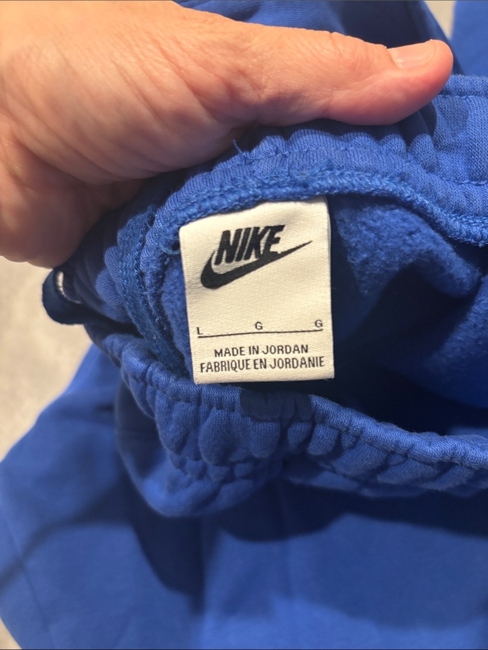 Nike mens royla Blue Fleece Sweatpants - Picture 2 of 2